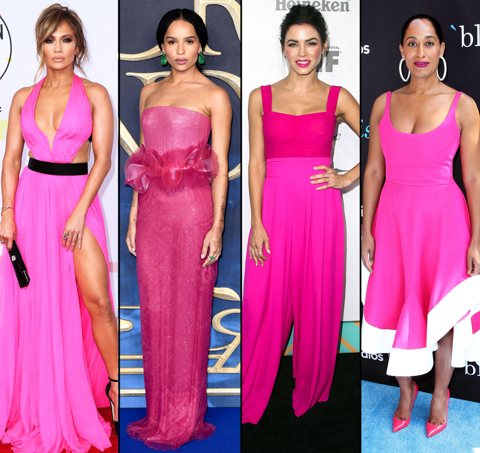 Celeb Hot Pink Dress Red Carpet Trend ...